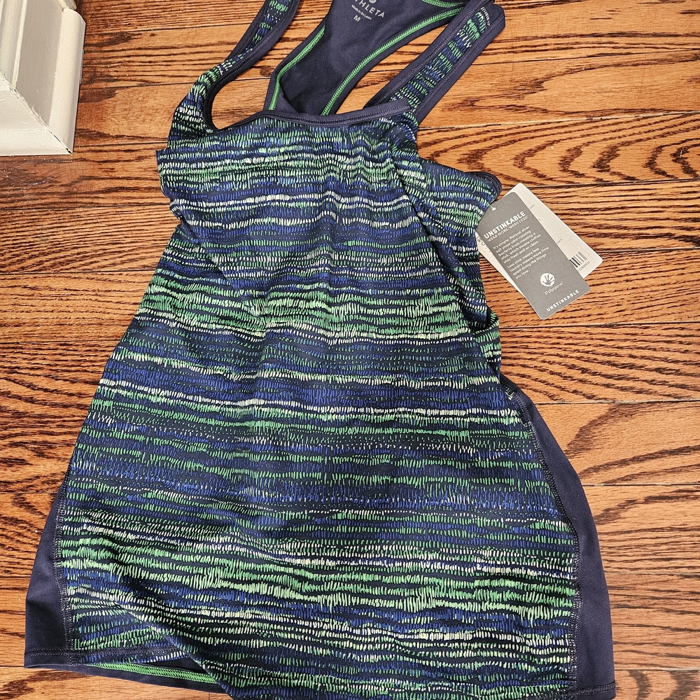 Athleta Retreat Print - Navy and Green